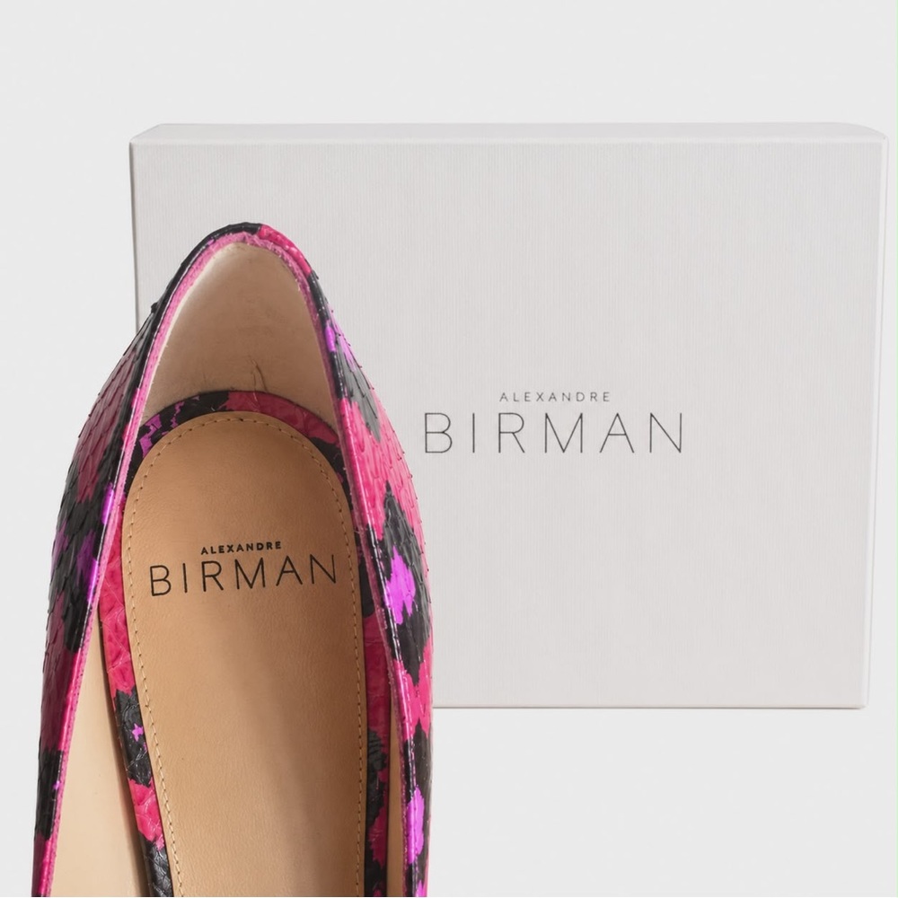 NIB. Size 38/US 8. Alexandre Birman hot pink, purple  "Piano" stiletto pumps - Picture 13 of 15